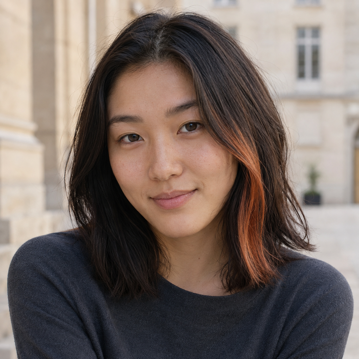 Portrait naturel d’une jeune comédienne à Paris